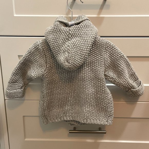 Beba Bean Crochet Knit Hoodie - Grey Unisex (6-12 Months) - Picture 4 of 5